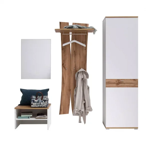 GARDEROBE Weiß, Eichefarben von CARRYHOME