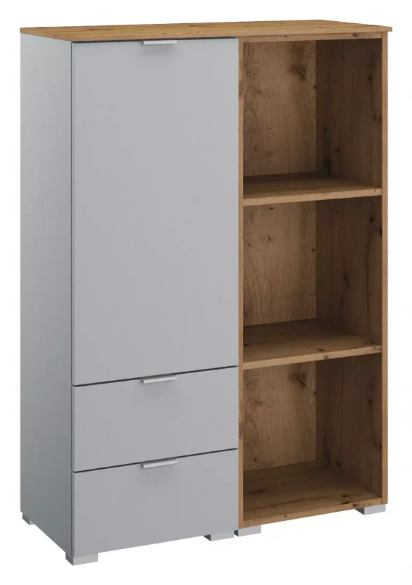 KOMMODE 80/119/42 cm Grau, Eichefarben von STYLIFE
