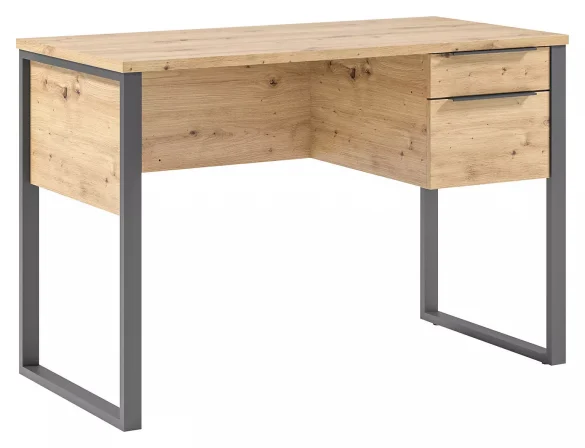 SCHREIBTISCH 112/55/75,5 cm in Anthrazit, Eichefarben