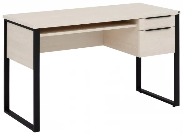 SCHREIBTISCH 122/55/75,5 cm in Creme, Schwarz