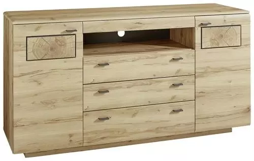 SIDEBOARD Graphitfarben, Buchefarben Kabeldurchlass von XORA