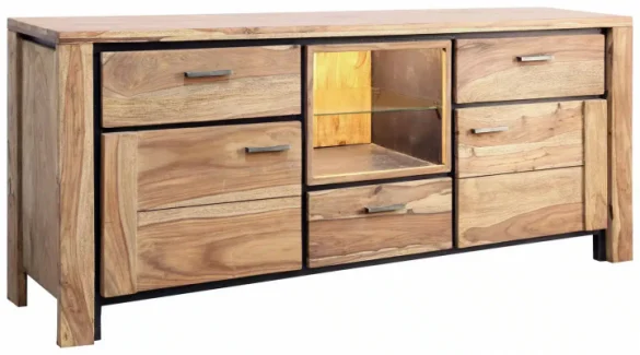 SIDEBOARD Sheesham massiv Sheeshamfarben von LANDSCAPE