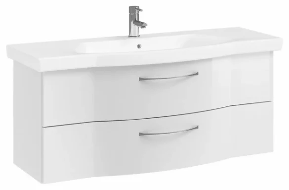 WASCHTISCHKOMBI 122 cm Weiß Hochglanz von SADENA