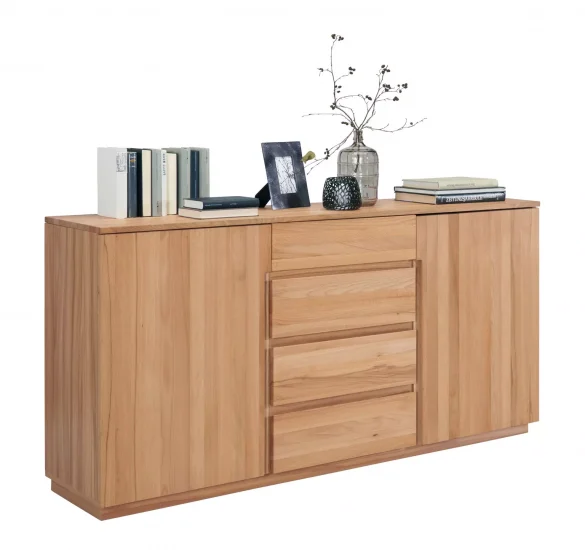 SIDEBOARD Kernbuche teilmassiv Buchefarben von LINEA NATURA