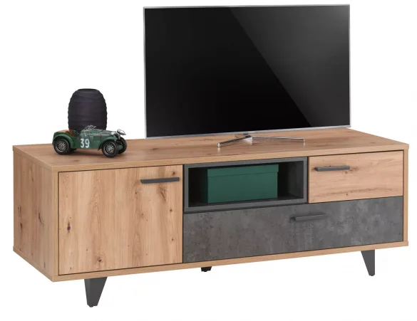 TV-ELEMENT Dunkelgrau, Eiche Artisan von CARRYHOME