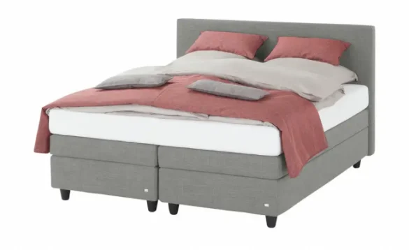 Boxspringbett VERENA 200x200 cm Hellgrau von RUF BETTEN