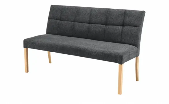 Polsterbank MAKO Buche Natur / Anthrazit von WOODFORD