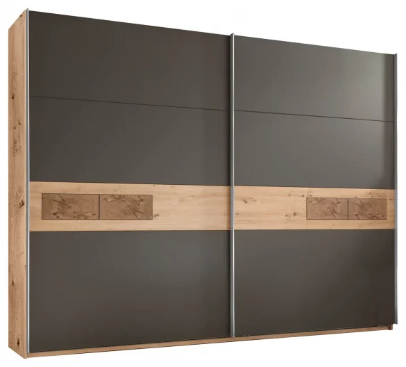 SCHWEBETÜRENSCHRANK 270/210/60 cm 2-türig Eiche Artisan von CARRYHOME
