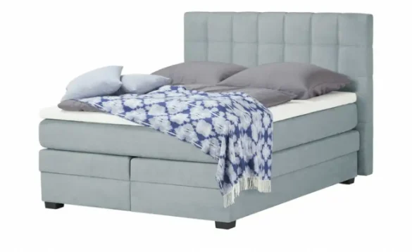 Boxspringbett -mit Bettkasten- FOREVER 180x200 cm Stahlblau von VANDOORN