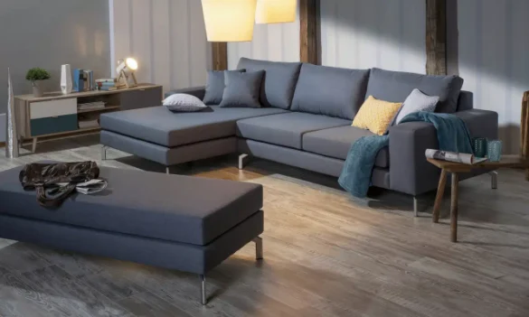 ECKSOFA Dunkelblau Flachgewebe von MAX WINZER