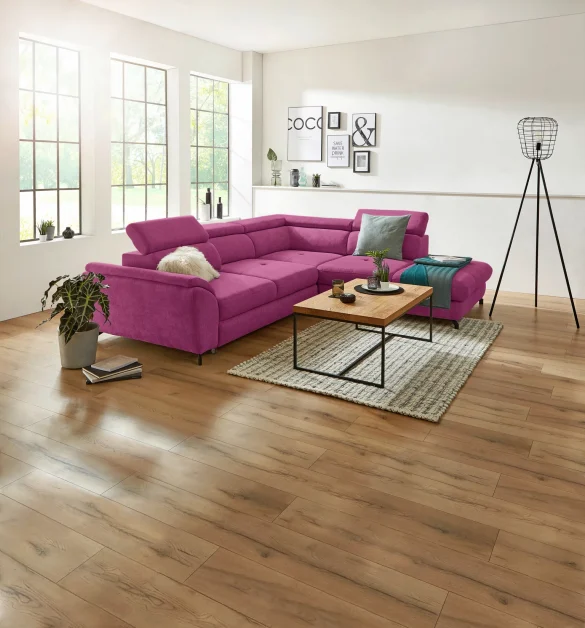 ECKSOFA inkl. Funktion Magenta Webstoff von STYLIFE