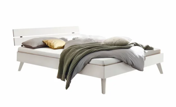 BETT Buche massiv 140/200 cm Weiß von HASENA