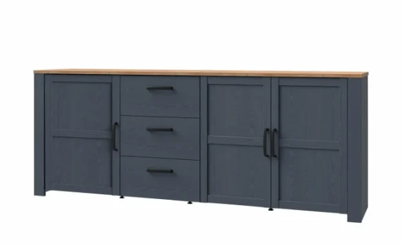 Sideboard TONEO Eiche Navy Blau 220 cm