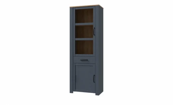 Vitrine TONEO Eiche Navy Blau