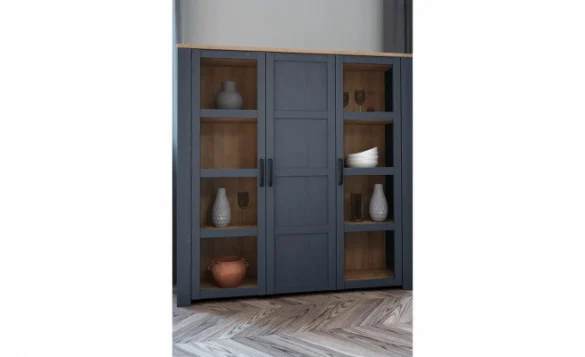 Highboard TONEO Eiche Navy Blau