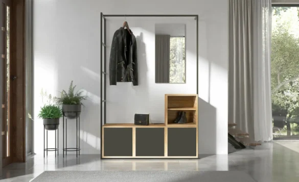 Kompaktgarderobe CUBE Vulkanit