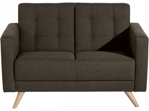 2-SITZER-SOFA Flachgewebe Braun von MAX WINZER