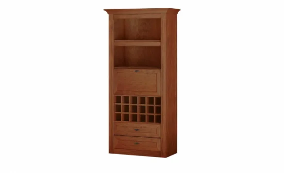 Barschrschrank -mit Weinregal- PETIT CHALET Cognacbraun von MAISON BLEUE