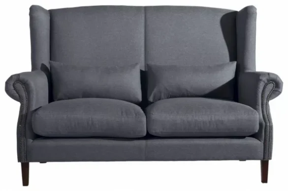 2-SITZER-SOFA Flachgewebe Blau von MAX WINZER