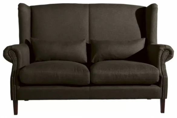 2-SITZER-SOFA Flachgewebe Braun von MAX WINZER