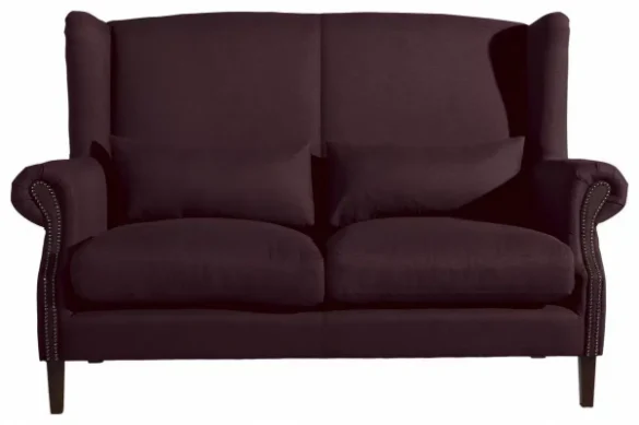 2-SITZER-SOFA Flachgewebe Dunkelrot von MAX WINZER