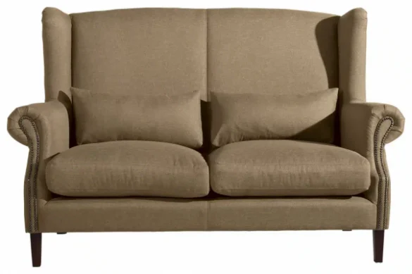 2-SITZER-SOFA Flachgewebe Sandfarben von MAX WINZER