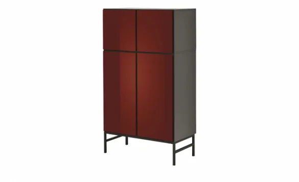 Highboard NOW! TO GO COLOR Diamantgrau/Granatrot von NOW! BY HÜLSTA