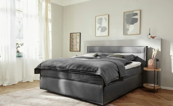 Boxspringbett JUSTB! 200x200 cm Dunkelgrau von MUSTERRING