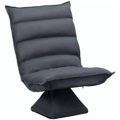 HOMCOM Relaxsessel Sessel, drehbar, neigbar, weiche Polsterung Dunkelgrau