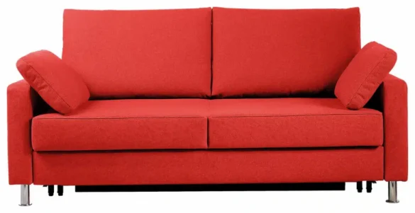SCHLAFSOFA Flachgewebe Rot von BALI