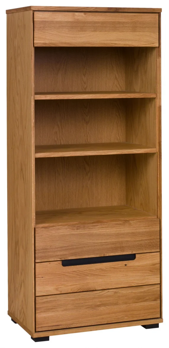 STANDREGAL Holz Eiche furniert, massiv Eichefarben von CARRYHOME