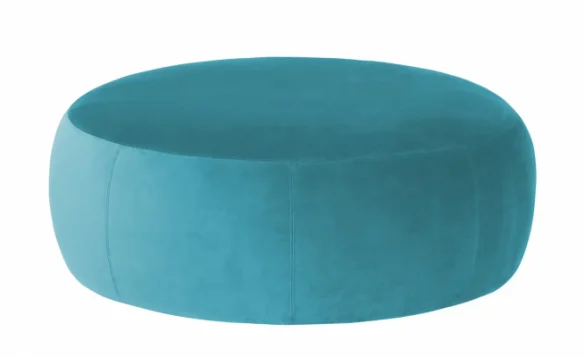Samt Hocker AMADI Petrol von POP