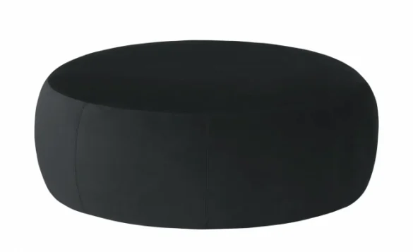 Samt Hocker AMADI Schwarz 105 cm von POP