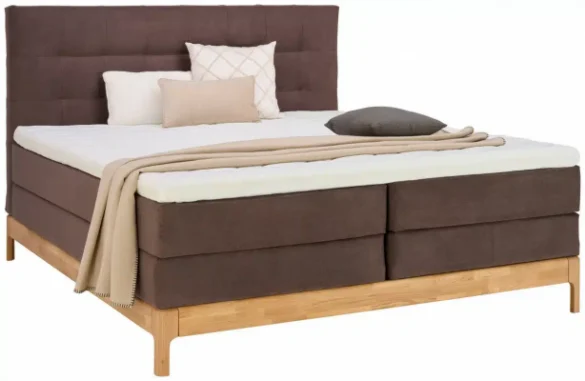 BOXSPRINGBETT 160/200 cm in Braun, Wildeiche von LINEA NATURA