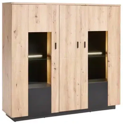 HIGHBOARD Anthrazit, Eichefarben von CARRYHOME