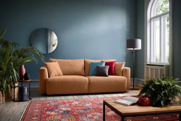 SCHLAFSOFA Cord Rostfarben von CARRYHOME