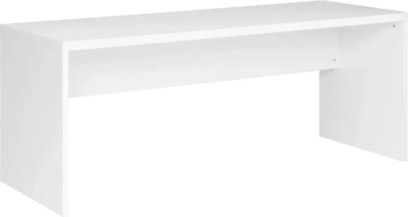 SCHREIBTISCH 180/69/75 cm in Weiß Hochglanz von CARRYHOME