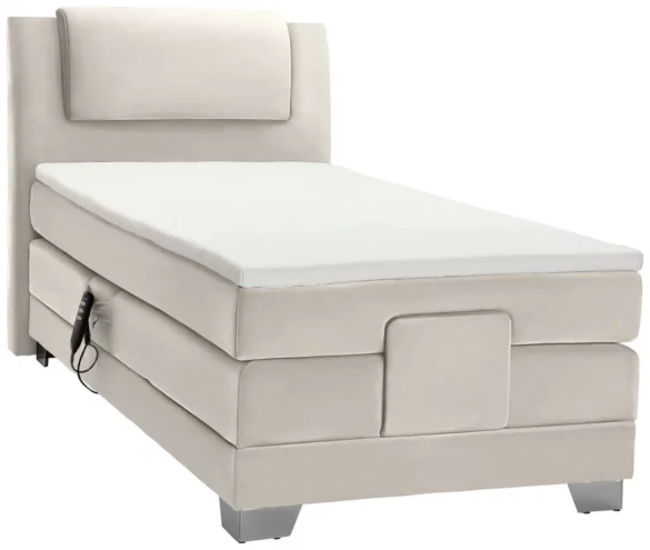 BOXSPRINGBETT 100/200 cm in Creme von ESPOSA