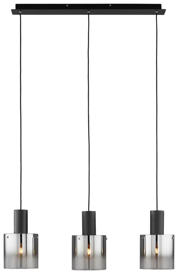 HÄNGELEUCHTE ALESUND 90/20/120 cm Schwarz von DIETER KNOLL