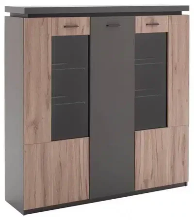 HIGHBOARD Grau, Eichefarben Oberplattenbeleuchtung von CARRYHOME