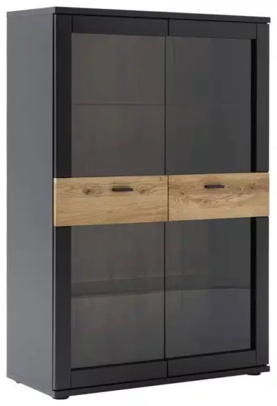 HIGHBOARD furniert, massiv Grau, Schwarz, Eichefarben von NOVEL