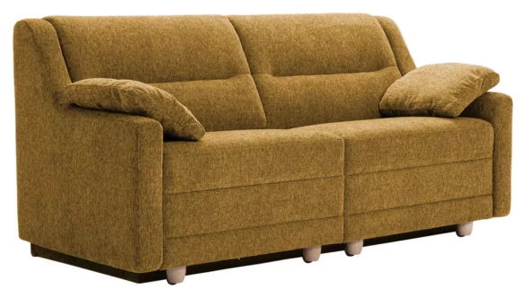 SCHLAFSOFA Chenille Goldfarben, Honig