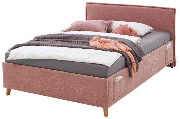 POLSTERBETT 120/200 cm in Rosa von STYLIFE