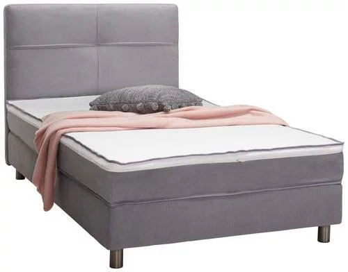 BOXSPRINGBETT 140/200 cm in Hellgrau von STYLIFE