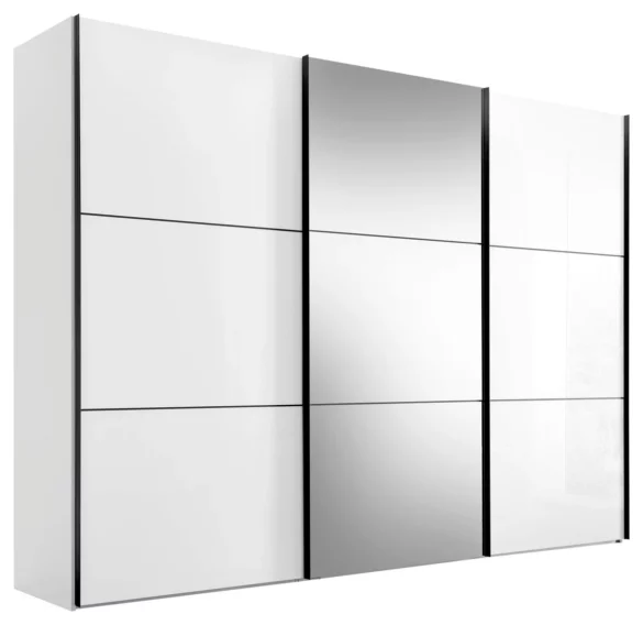 SCHWEBETÜRENSCHRANK 298/222/68 cm 3-türig Weiß von MODERANO