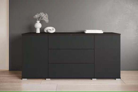 INOSIGN Sideboard KENIA Graphite Schwarz Matt