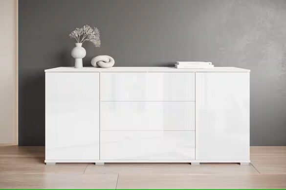 INOSIGN Sideboard KENIA Weiß matt / weiß Hochglanz