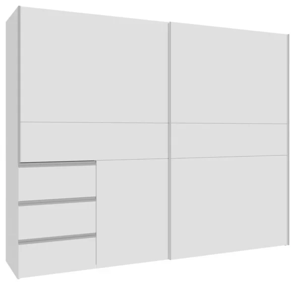 SCHWEBETÜRENSCHRANK 250/200/61 cm 2-türig Weiß von CARRYHOME