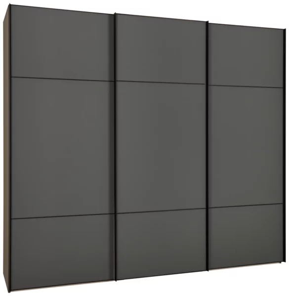 SCHWEBETÜRENSCHRANK 280/222/68 cm 3-türig Grau von MODERANO