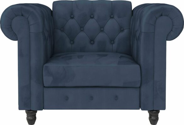 Chesterfield-Sessel FELIX Blau von DOREL HOME